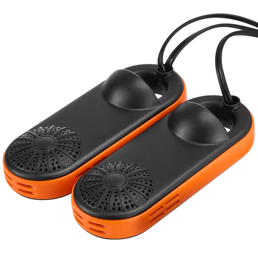 VEVOR Portable Shoe Dryer, Electric Boot Dryer, Deodorized Boot Warmers/Dryer with Quick & Even Drying for Cotton Slippers, Snow Boots, Leather Shoes, Canvas Shoes, Socks, Black & Orange