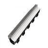 VEVOR Trench Drain, 39.7 x 5.8 x 7.4 in, 3 Pack Linear Drainage Channel with Stainless Steel Grate, HDPE Channel Drain, Outdoor Drainage System for Driveway, Patio, Pool, Garden, Black & Silver