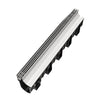 VEVOR Trench Drain, 39.7 x 5.8 x 7.4 in, 3 Pack Linear Drainage Channel with Stainless Steel Grate, HDPE Channel Drain, Outdoor Drainage System for Driveway, Patio, Pool, Garden, Black & Silver