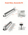VEVOR Trench Drain, 43.3 x 5.8 x 5.5 in, Linear Drainage Channel with Carbon Steel Grate, 304 Stainless Steel Channel Drain, Premium Outdoor Drainage System for Driveway, Patio, Pool, Garden, Silver
