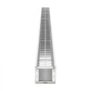 VEVOR Trench Drain, 39.3 x 5.8 x 5.5 in, Linear Drainage Channel with Galvanized Steel Grate, 304 Stainless Steel Channel Drain, Outdoor Drainage System for Driveway, Patio, Pool, Garden, Silver