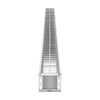 VEVOR Trench Drain, 39.3 x 5.8 x 5.5 in, Linear Drainage Channel with Galvanized Steel Grate, 304 Stainless Steel Channel Drain, Outdoor Drainage System for Driveway, Patio, Pool, Garden, Silver
