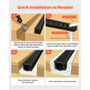VEVOR Trench Drain, 40.2 x 6.6 x 5.5 in, 3 Pack Linear Drainage Channel, HDPE Channel Drain with Grates & End Caps, Premium Outdoor Drainage System for Driveway, Patio, Pool, Garden, Yard, Black