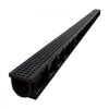 VEVOR Trench Drain, 40.2 x 6.6 x 5.5 in, 3 Pack Linear Drainage Channel, HDPE Channel Drain with Grates & End Caps, Premium Outdoor Drainage System for Driveway, Patio, Pool, Garden, Yard, Black