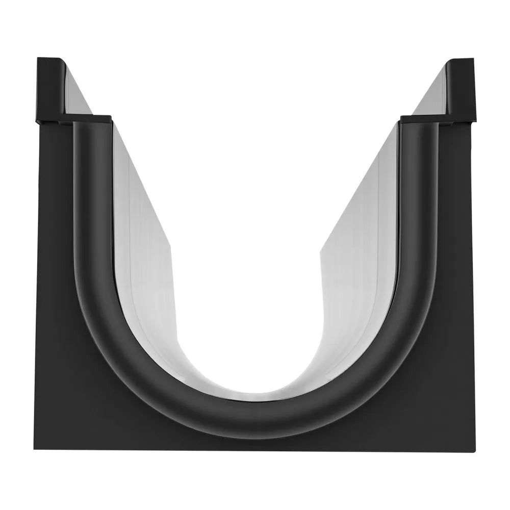 VEVOR Trench Drain, 40.2 x 6.6 x 5.5 in, 6 Pack Linear Drainage Channel, HDPE Channel Drain with Grates & End Caps, Premium Outdoor Drainage System for Driveway, Patio, Pool, Garden, Yard, Black