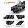 VEVOR Trench Drain, 20.1 x 5.5 x 3.5 in, 6 Pack Linear Drainage Channel, HDPE Channel Drain with Grates & End Caps, Premium Outdoor Drainage System for Driveway, Patio, Pool, Garden, Yard, Black