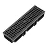 VEVOR Trench Drain, 20.1 x 5.5 x 3.5 in, 6 Pack Linear Drainage Channel, HDPE Channel Drain with Grates & End Caps, Premium Outdoor Drainage System for Driveway, Patio, Pool, Garden, Yard, Black