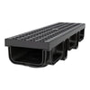 VEVOR Trench Drain, 20.1 x 5.5 x 3.5 in, 6 Pack Linear Drainage Channel, HDPE Channel Drain with Grates & End Caps, Premium Outdoor Drainage System for Driveway, Patio, Pool, Garden, Yard, Black