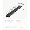 VEVOR Trench Drain, 39.6 x 4.1 x 2.4 in, 5 Pack Linear Drainage Channel, HDPE Channel Drain with Grates & End Caps, Premium Outdoor Drainage System for Driveway, Patio, Pool, Garden, Yard, Black