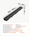 VEVOR Trench Drain, 39.6 x 4.1 x 2.4 in, 5 Pack Linear Drainage Channel, HDPE Channel Drain with Grates & End Caps, Premium Outdoor Drainage System for Driveway, Patio, Pool, Garden, Yard, Black