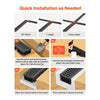 VEVOR Trench Drain, 39.6 x 4.1 x 2.4 in, 6 Pack Linear Drainage Channel, HDPE Channel Drain with Grates & End Caps, Premium Outdoor Drainage System for Driveway, Patio, Pool, Garden, Yard, Black