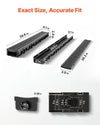 VEVOR Trench Drain, 39.6 x 4.1 x 2.4 in, 6 Pack Linear Drainage Channel, HDPE Channel Drain with Grates & End Caps, Premium Outdoor Drainage System for Driveway, Patio, Pool, Garden, Yard, Black
