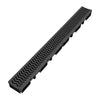 VEVOR Trench Drain, 39.6 x 4.1 x 2.4 in, 6 Pack Linear Drainage Channel, HDPE Channel Drain with Grates & End Caps, Premium Outdoor Drainage System for Driveway, Patio, Pool, Garden, Yard, Black