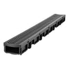 VEVOR Trench Drain, 39.6 x 4.1 x 2.4 in, 6 Pack Linear Drainage Channel, HDPE Channel Drain with Grates & End Caps, Premium Outdoor Drainage System for Driveway, Patio, Pool, Garden, Yard, Black