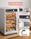 VEVOR Electric Hot Box Food Warmer, 5-Tier Commercial Warming Cabinet with Water Tray, Glass Door and Adjustable Shelves, Stainless Steel Food Warmer Cabinet, for Restaurant, Kitchen, Pizza, Chicken
