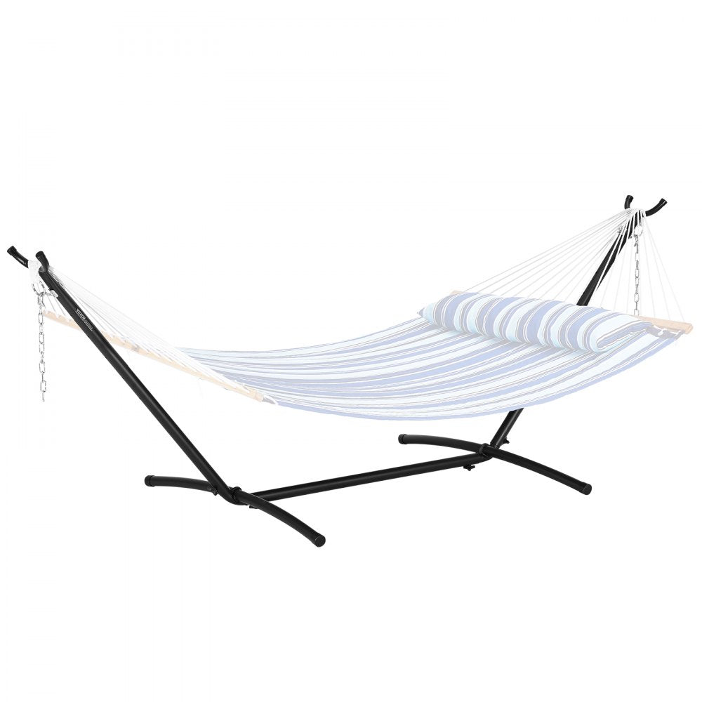 VEVOR Portable Hammock Stand, 450lbs Capacity Steel Hammock Stand for 2 Person, Heavy Duty Adjustable Hooks Hammock Frame Fits 9.5-12.6 ft Hammocks, Space Saving with Carrying Bag for Outdoor or Indoor