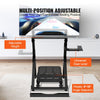 VEVOR Foldable Racing Steering Wheel Stand, Height Adjustable Universal Base Compatible with Logitech & Thrustmaster Racing Wheel and Pedal, Movable Wheels Heavy-duty Frame Standard GT/Formula Seating
