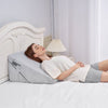 VEVOR Bed Wedge Pillow for Sleeping, Adjustable Orthopedic Bed Wedge, 25D High-Density Foam Filling & Soft Washable Cover, Post Surgery Pillow for Acid Reflux, Back Pain, Snoring Relief, Light Grey