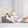 VEVOR Bed Wedge Pillow for Sleeping, 3 Pcs Adjustable Orthopedic Bed Wedge Set, with Jacquard Washable Cover & Foam Support, Post Surgery Pillow for Acid Reflux Back Pain Snoring Relief, White/Grey