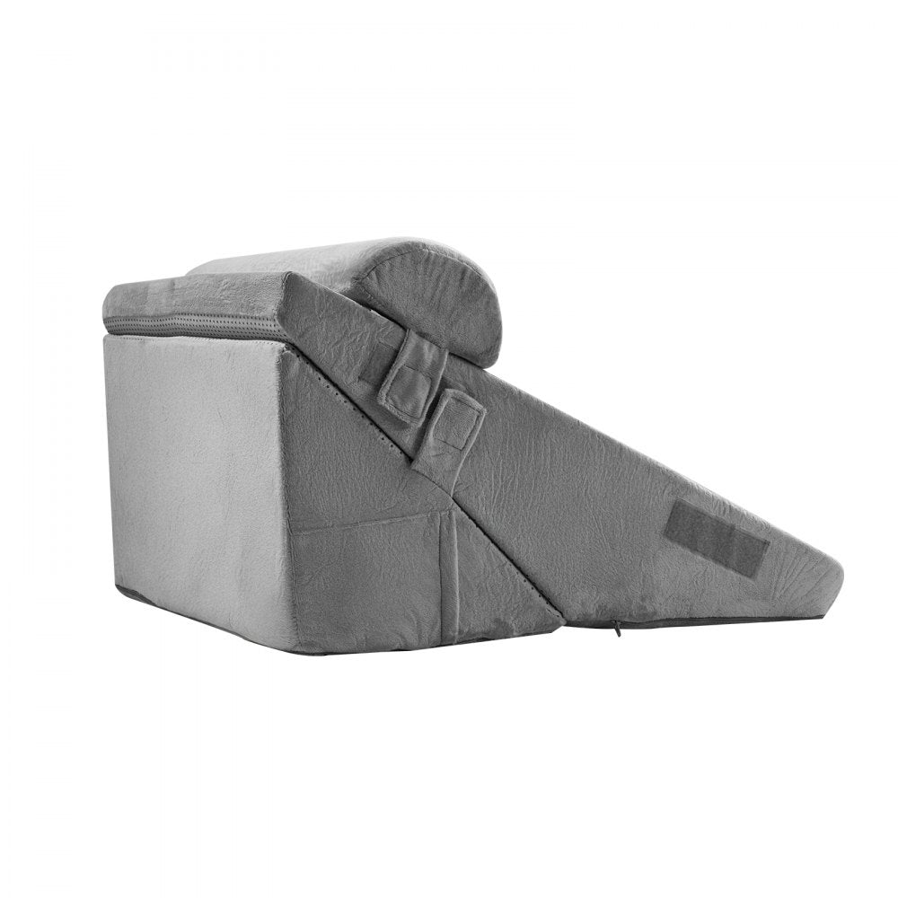 VEVOR Bed Wedge Pillow for Sleeping, 3 Pcs Adjustable Orthopedic Bed Wedge Set, with Washable Cover & Foam Support, Post Surgery Pillow for Acid Reflux, Back Pain, Snoring Relief & GERD, Dark Grey