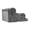 VEVOR Wedge Pillow for Sleeping, 4 Pcs Adjustable Orthopedic Bed Wedge Set, Support Arm Leg Neck Shoulder, Post Surgery Pillow for Back Pain, Acid Reflux, Snoring Relief, Sitting up in Bed, Dark Grey