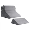 VEVOR Wedge Pillow for Sleeping, 4 Pcs Adjustable Orthopedic Bed Wedge Set, Support Leg Neck Shoulder, Post Surgery Pillow for Back Pain, Acid Reflux, Snoring Relief, Sitting up in Bed, Dark Grey