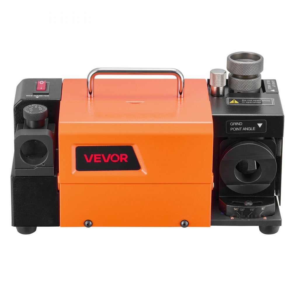 VEVOR Drill Bits Sharpener MR-13A+, 3-15mm Drill Bit Grinder Sharpener with 95°-135° Adjustable Point Angle, 5800RPM High Speed Re-Sharpening Machine with 13 Collets & CBN Wheel for Workshops Garages