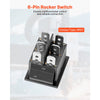 VEVOR Rocker Switch, 6 Pin Momentary DPDT Rocker Switch, 3-Position (ON)-Off-(ON) Polarity Reversing Switch AC 250V/16A 125V/ 20A for Auto Car Boat Household Appliances