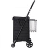 VEVOR Shopping Cart, Folding Grocery Utility Cart with Dual Baskets, Waterproof Liner & Wheels, 100 LBS Large Load Capacity, Heavy Duty Laundry Basket for Laundry, Shopping, Camping, Grocery, Luggage