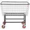VEVOR Wire Laundry Cart, 4.5 Bushel Wire Laundry Basket with Wheels, 35\'\'x15.7\'\'x22\'\' Commercial Wire Laundry Basket Cart, Steel Frame with Chrome Finish, 5\'\' Casters, Wire Basket Cart for Lau