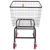 VEVOR Wire Laundry Cart, 4.5 Bushel Wire Laundry Basket with Wheels, 35\'\'x15.7\'\'x22\'\' Commercial Wire Laundry Basket Cart, Steel Frame with Chrome Finish, 5\'\' Casters, Wire Basket Cart for Lau
