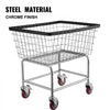 VEVOR Wire Laundry Cart, 2.8Bushel Wire Laundry Basket with Wheels, 26.7''x21.7''x26.4'' Commercial Wire Laundry Basket Cart, Steel Frame with Chrome Finish, 4" Casters, Wire Basket Cart for Laundry