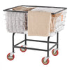 VEVOR Wire Laundry Cart, 2.8Bushel Wire Laundry Basket with Wheels, 26.7''x21.7''x26.4'' Commercial Wire Laundry Basket Cart, Steel Frame with Chrome Finish, 4" Casters, Wire Basket Cart for Laundry