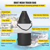 VEVOR T-Top Storage Bag, for 4 Type II Life Jackets, with a Boat Trash Bag, 600D Oxford Fabric Life Vests Storage Bag for Most T-Top Boats, Bimini Tops and Pontoon Tops (Life Jackets not Included)