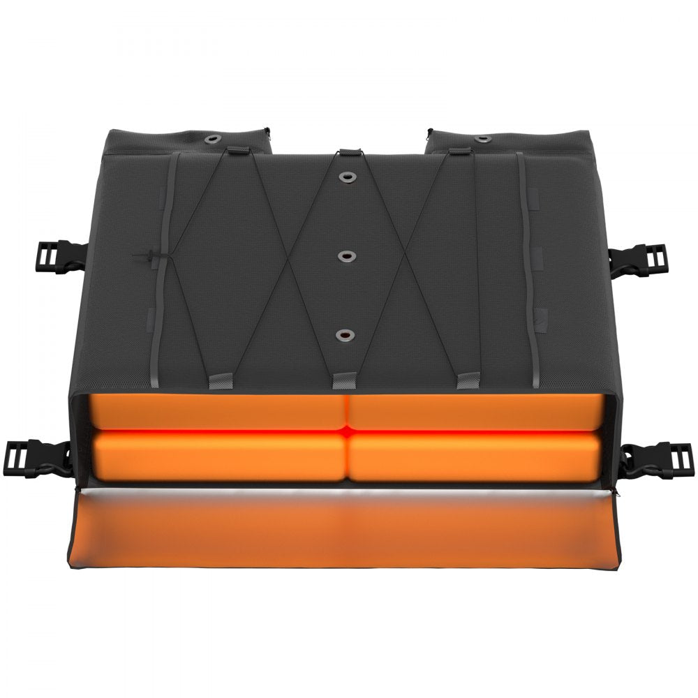 VEVOR T-Top Storage Bag, for 4 Type II Life Jackets, with a Boat Trash Bag, 600D Oxford Fabric Life Vests Storage Bag for Most T-Top Boats, Bimini Tops and Pontoon Tops (Life Jackets not Included)