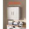 VEVOR Laundry Room Wall Cabinet, 2-Tier Wall Mounted Hanging Cabinet with Adjustable Shelf, Cupboard Storage with 2 Doors, for Kitchen, Bathroom, Laundry, 11.8 x 23.6 x 23.6 in (D x W x H), White