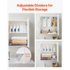 VEVOR Laundry Room Wall Cabinet, 2-Tier Wall Mounted Hanging Cabinet with Adjustable Shelf, Cupboard Storage with 2 Doors, for Kitchen, Bathroom, Laundry, 11.8 x 23.6 x 23.6 in (D x W x H), White