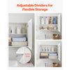 VEVOR Laundry Room Wall Cabinet, 2-Tier Wall Mounted Hanging Cabinet with Adjustable Shelf, 32 in Cupboard Storage with 2 Doors, for Bathroom, Kitchen, Laundry, 16 x 32 x 24 in (D x W x H), White