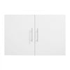 VEVOR Laundry Room Wall Cabinet, 2-Tier Wall Mounted Hanging Cabinet with Adjustable Shelf, 36 in Cupboard Storage with 2 Doors, for Kitchen, Bathroom, Laundry, 16 x 36 x 24 in (D x W x H), White