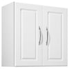 VEVOR Laundry Room Wall Cabinet, 2-Tier Wall Mounted Hanging Cabinet with 2 Doors, Cupboard Organizer with Adjustable Shelf, for Kitchen, Garage, Laundry, 11.8 x 23.6 x 23.6 in (D x W x H), White
