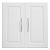 VEVOR Laundry Room Wall Cabinet, 2-Tier Wall Mounted Hanging Cabinet with 2 Doors, Cupboard Organizer with Adjustable Shelf, for Kitchen, Garage, Laundry, 11.8 x 23.6 x 23.6 in (D x W x H), White