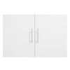 VEVOR Laundry Room Wall Cabinet, 2-Tier Wall Mounted Hanging Cabinet with 2 Doors, Cupboard Organizer with Adjustable Shelf, for Bathroom, Kitchen, Garage, Laundry, 16 x 36 x 24 in (D x W x H), White