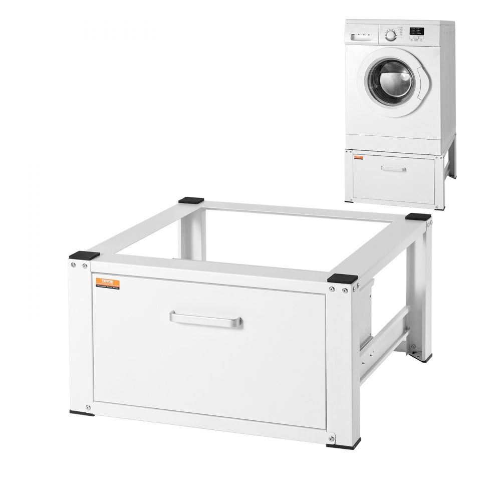 VEVOR Laundry Pedestal 27" Wide 14.4" Height, Washer And Dryer Base Stand Platform Universal Fit 660lbs Capacity, Heavy Duty Multi-Functional Base for Washing Machine with Drawer & Rich Accessories