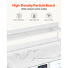 VEVOR Washer Dryer Countertop with 2-Tier Shelf, 54" x 27" Wooden Washer and Dryer Countertop with Anti-Slip Pads, Water-Resistant Laundry Topper Cover for Laundry Room Organization and Storage, White