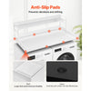 VEVOR Washer Dryer Countertop with 2-Tier Shelf, 54" x 27" Wooden Washer and Dryer Countertop with Anti-Slip Pads, Water-Resistant Laundry Topper Cover for Laundry Room Organization and Storage, White