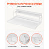 VEVOR Washer Dryer Countertop with 2-Tier Shelf, 54" x 27" Wooden Washer and Dryer Countertop with Anti-Slip Pads, Water-Resistant Laundry Topper Cover for Laundry Room Organization and Storage, White