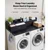 VEVOR Washer Dryer Countertop with Shelf, 54 x 27.5 in Wooden Washer and Dryer Topper with 2 Drawers & 2 Hooks, Laundry Machine Topper for Laundry Closet Pantry Counter Organization and Storage, Black