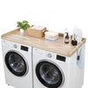 VEVOR Washer Dryer Countertop, 54 x 27.5 in Wooden Washer and Dryer Topper with Edge & 2 Hooks, Water-Resistant Laundry Machine Topper for Laundry Closet Pantry Counter Organization and Storage, Oak