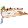 VEVOR Washer Dryer Countertop with Shelf, 54 x 27.5 in Wooden Washer and Dryer Topper with 2 Drawers & 2 Hooks, Laundry Machine Topper for Laundry Closet Pantry Counter Organization and Storage, Burlywood