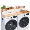 VEVOR Washer Dryer Countertop with Shelf, 54 x 27.5 in Wooden Washer and Dryer Topper with 2 Drawers & 2 Hooks, Laundry Machine Topper for Laundry Closet Pantry Counter Organization and Storage, Burlywood